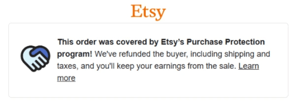 Etsy Purchase Protection