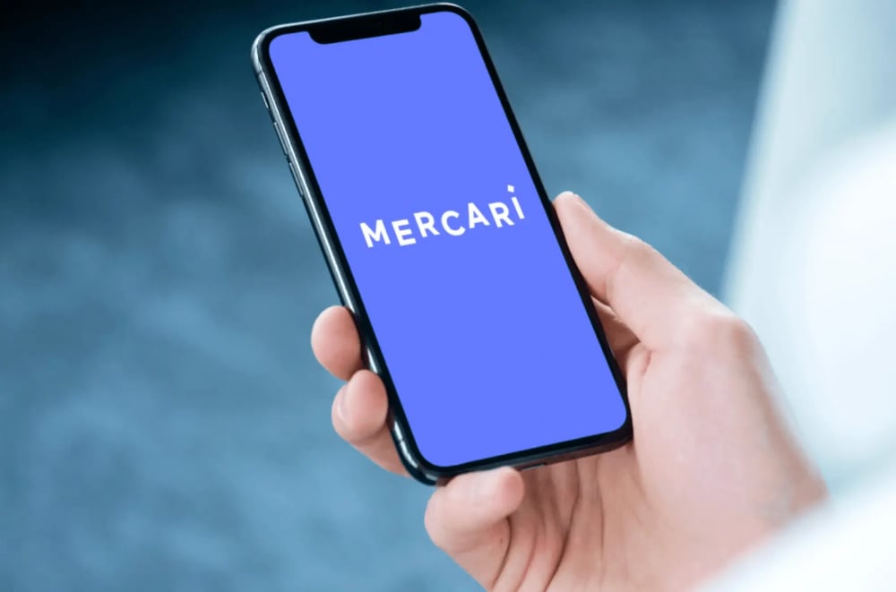 Mercari Logo on iPhone