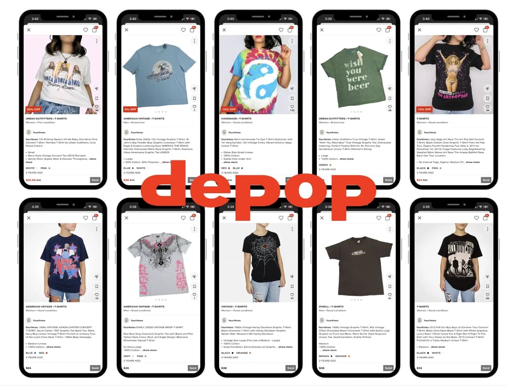 Selling T-Shirts on Depop