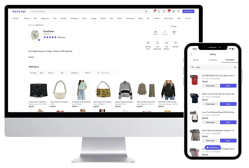 Selling T-Shirts on Mercari