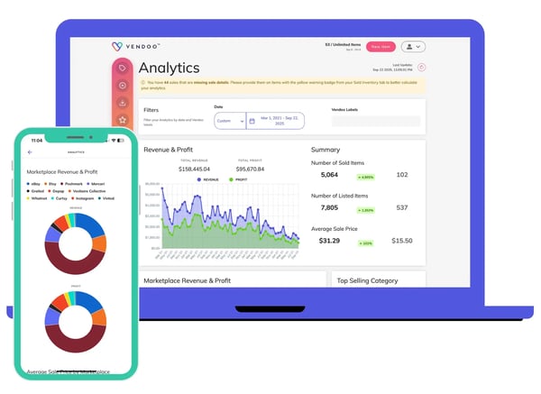 Track Analytics with Vendoo