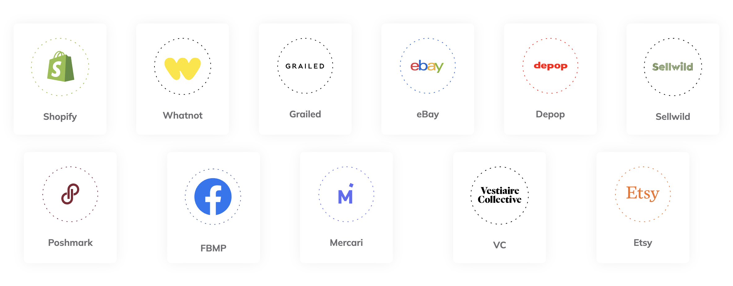Vendoo Supported Marketplaces