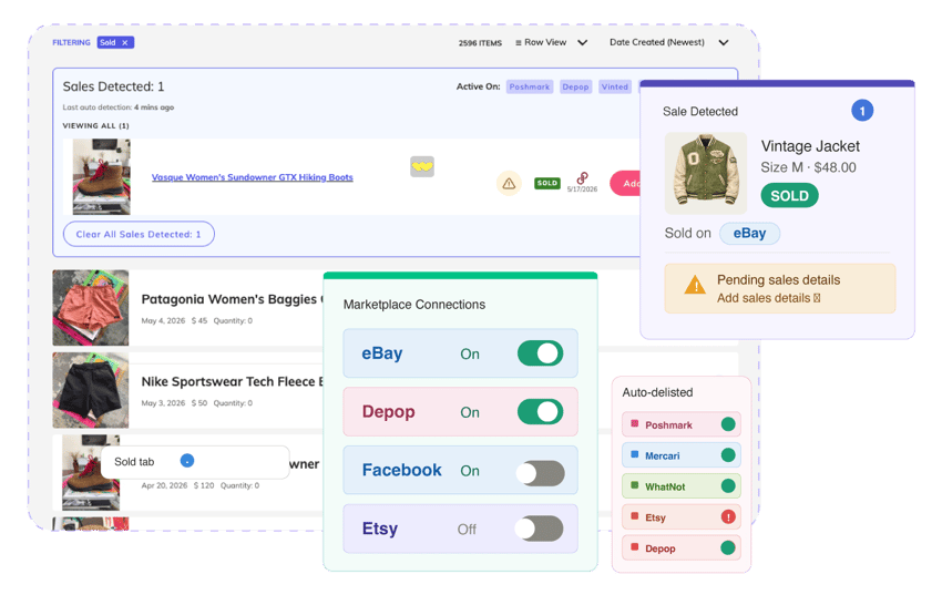 Vendoo's Sale Detection