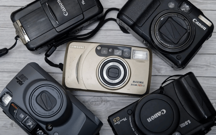 retro point and shoot camera canon